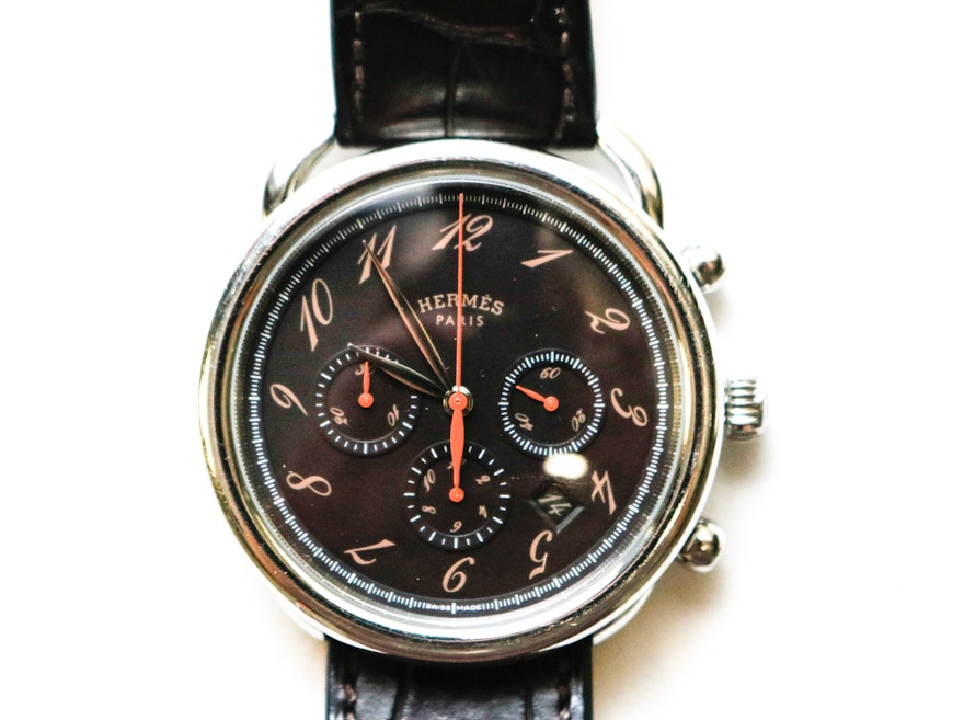 Hermès Chronograph Wristwatch in Original Box