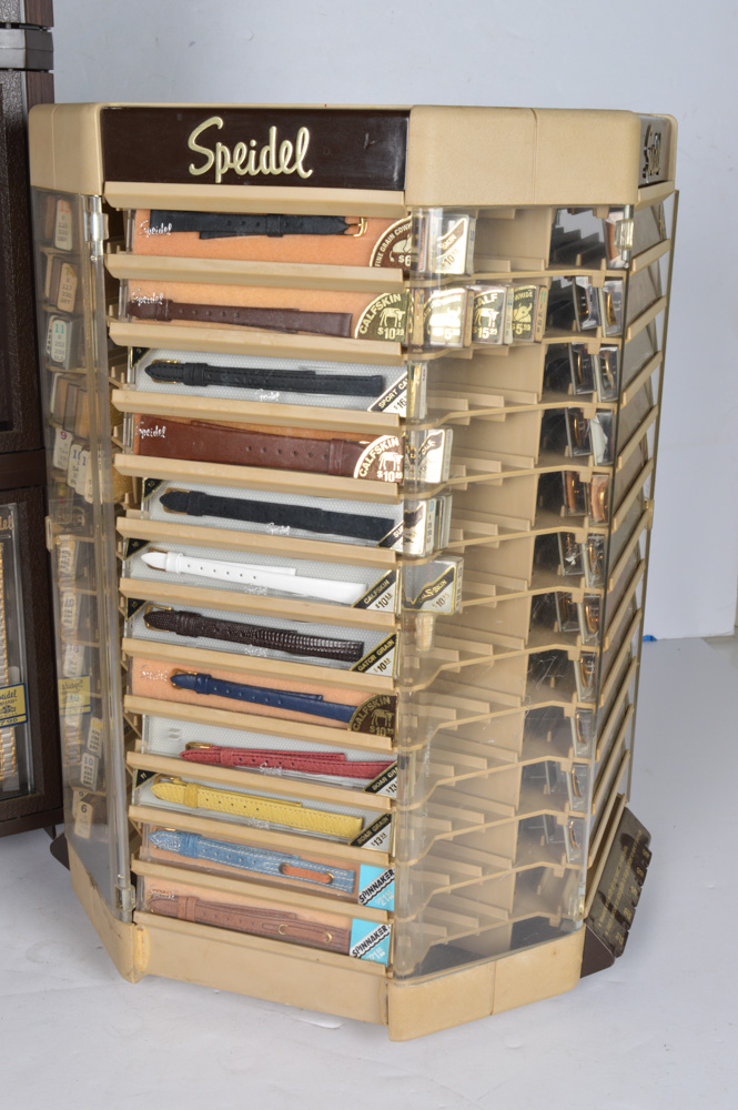 Vintage Speidel Rotating Display Towers and Watch Bands