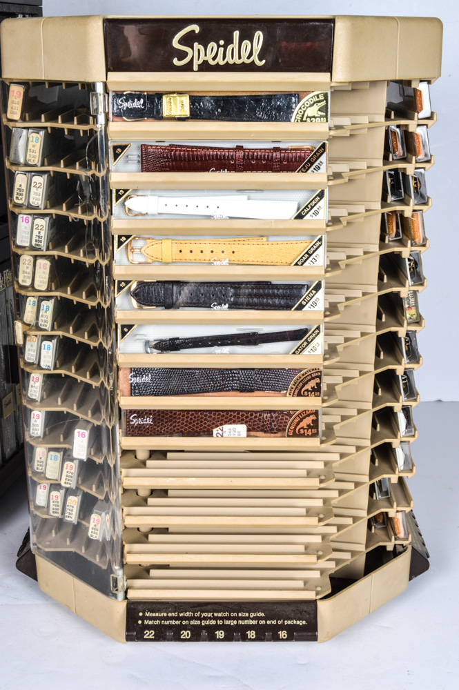 Vintage Speidel Rotating Display Towers and Watch Bands