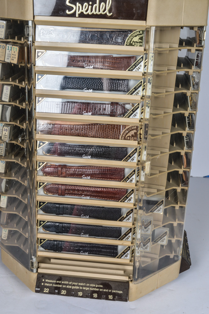 Vintage Speidel Rotating Display Towers and Watch Bands