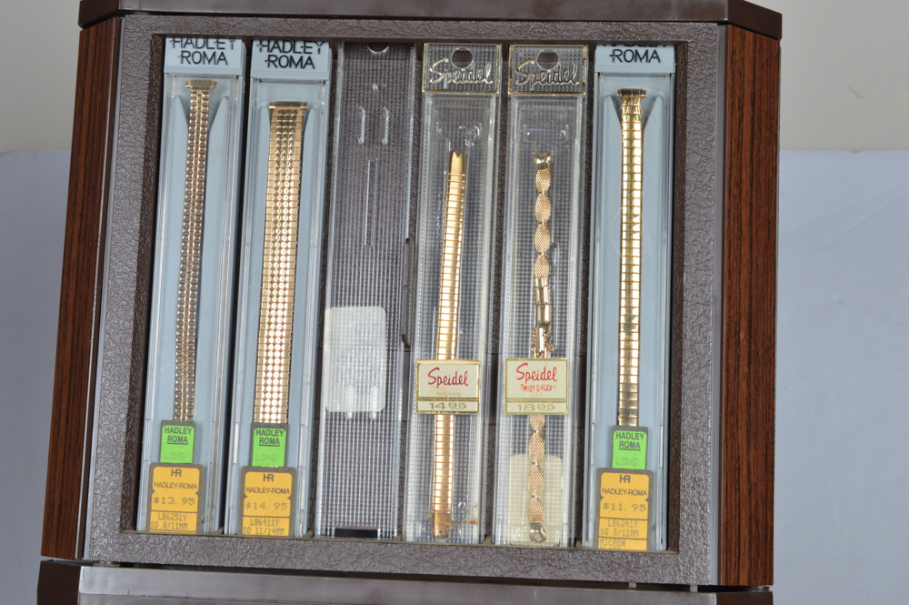 Vintage Speidel Rotating Display Towers and Watch Bands