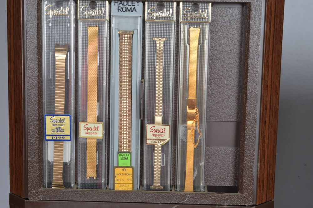 Vintage Speidel Rotating Display Towers and Watch Bands