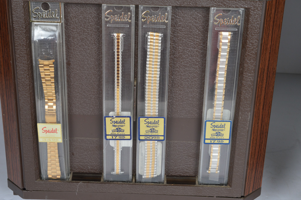 Vintage Speidel Rotating Display Towers and Watch Bands
