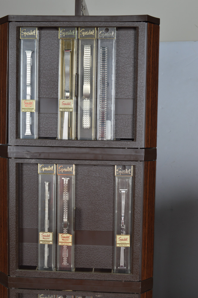Vintage Speidel Rotating Display Towers and Watch Bands