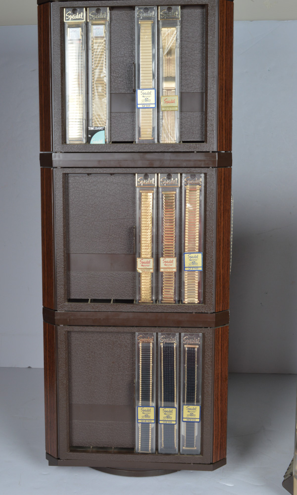 Vintage Speidel Rotating Display Towers and Watch Bands