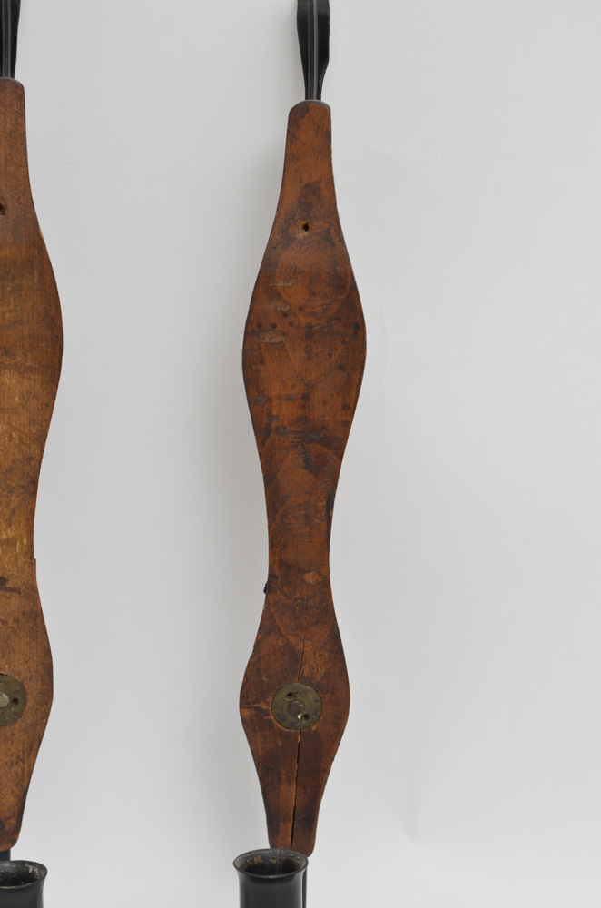 Vintage Iron and Wood Sconces