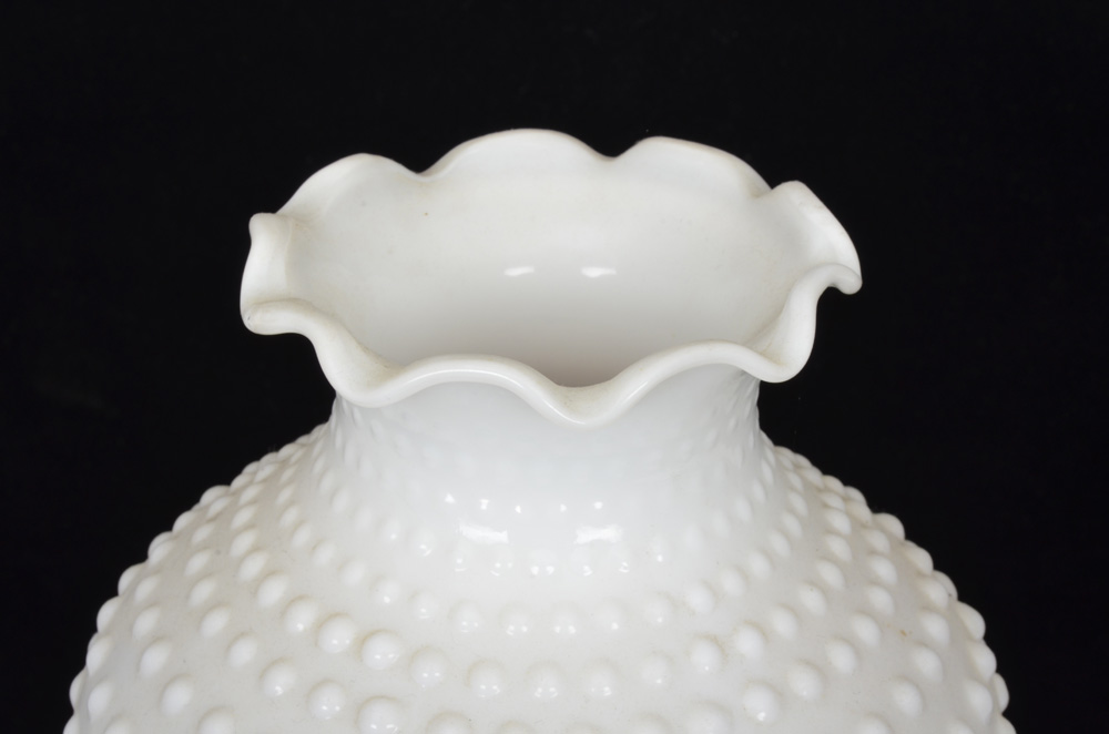Vintage Hobnail Milk Glass Lamp
