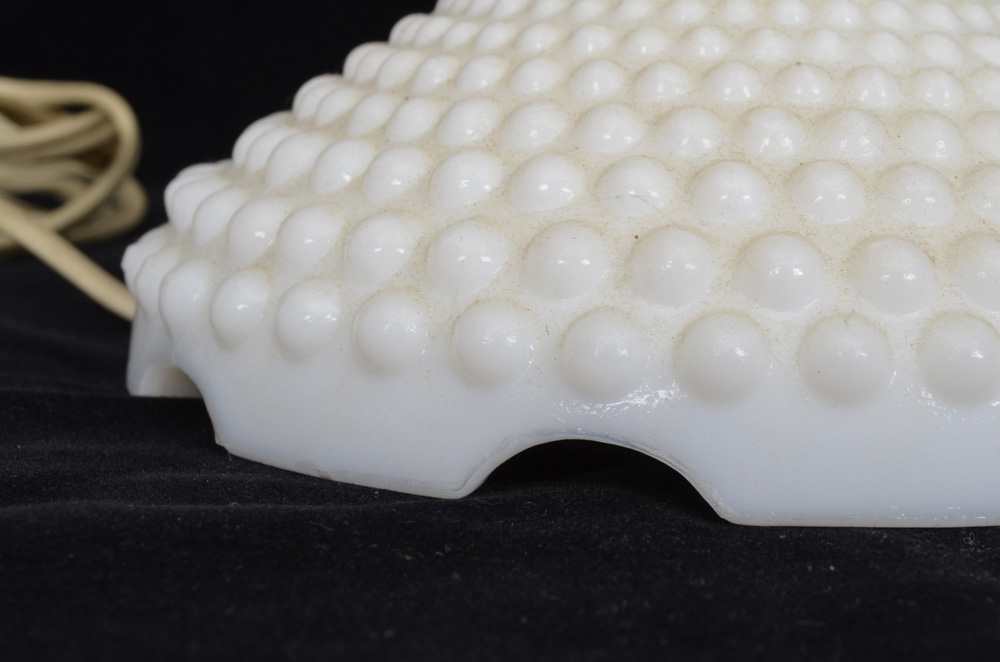 Vintage Hobnail Milk Glass Lamp