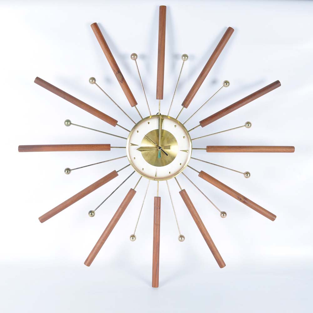 Welby Mid Century Atomic Starburst Wall Clock