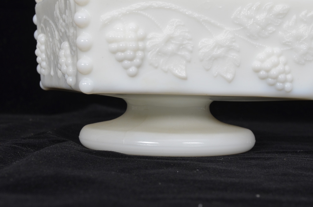 Vintage Milk Glass Dish Pair