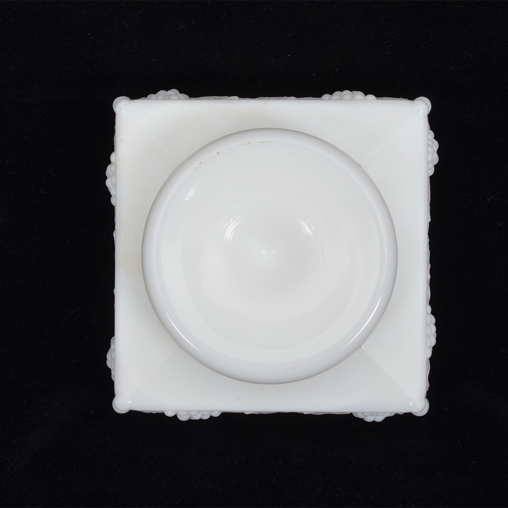 Vintage Milk Glass Dish Pair
