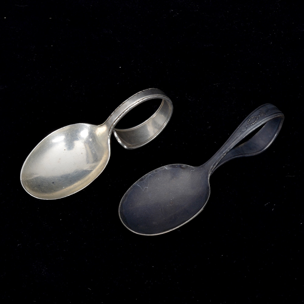 Pair of Vintage Sterling Baby Spoons