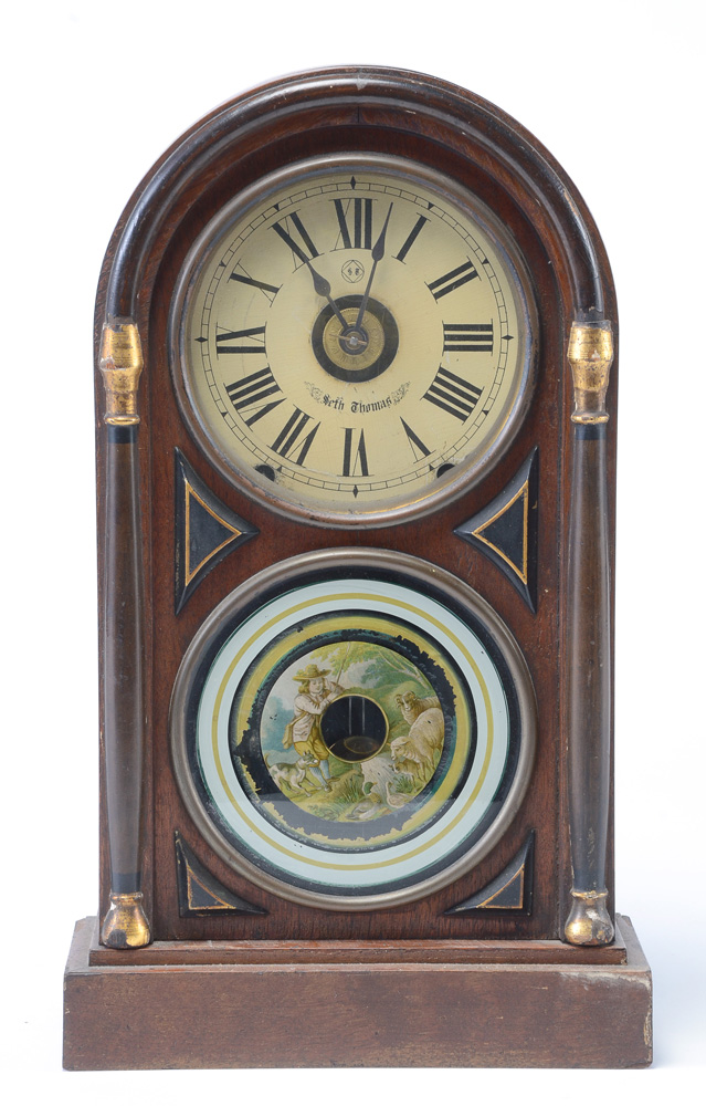 Seth Thomas Walnut Eight-Day Shelf Clock