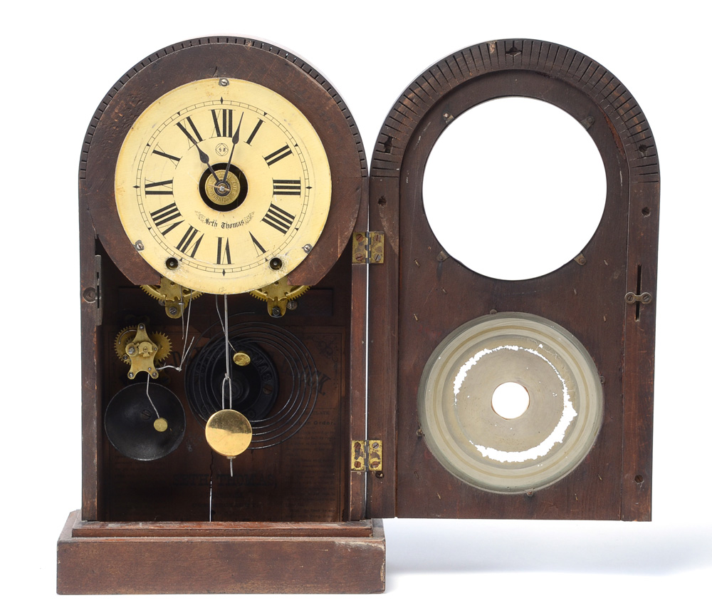 Seth Thomas Walnut Eight-Day Shelf Clock