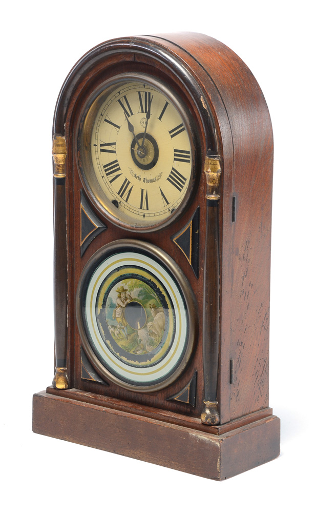 Seth Thomas Walnut Eight-Day Shelf Clock