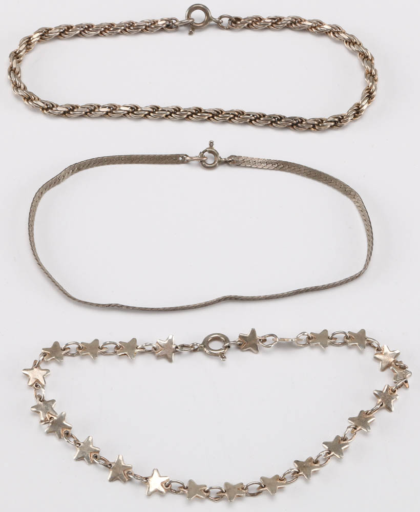 Silver Tone and Gold Tone Costume Jewelry Including Sterling