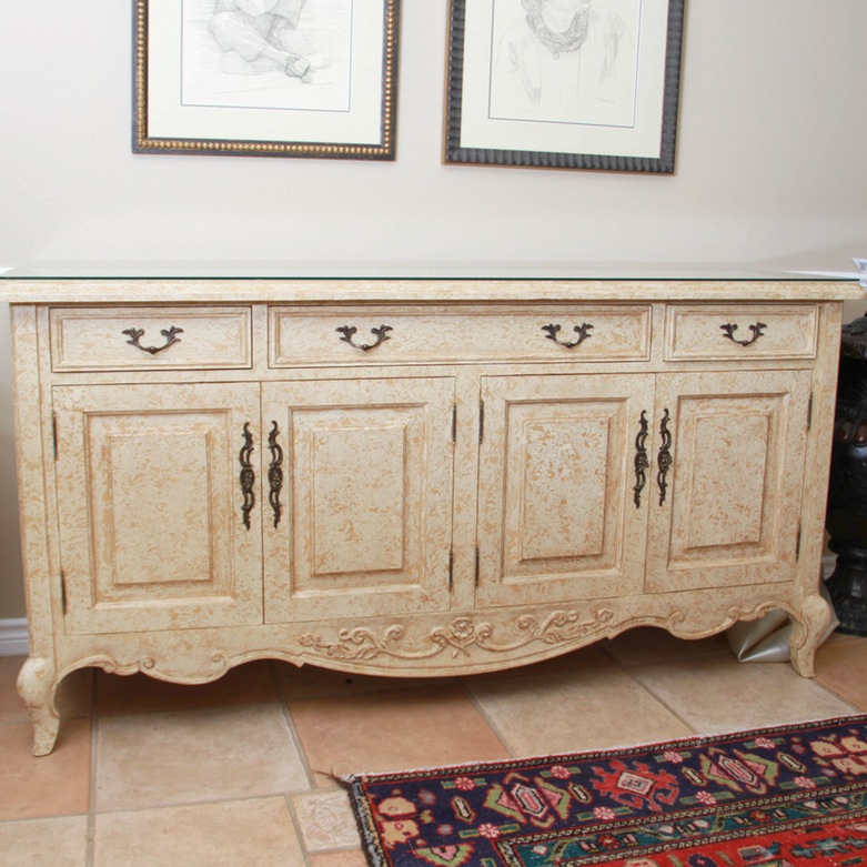 Freemarc Glass Top Buffet