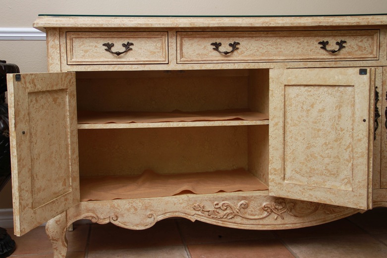 Freemarc Glass Top Buffet