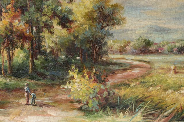 E. Martino Oil Painting on Canvas