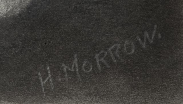 H. Morrow Original Graphite and Charcoal Portrait of Ernest Hemingway