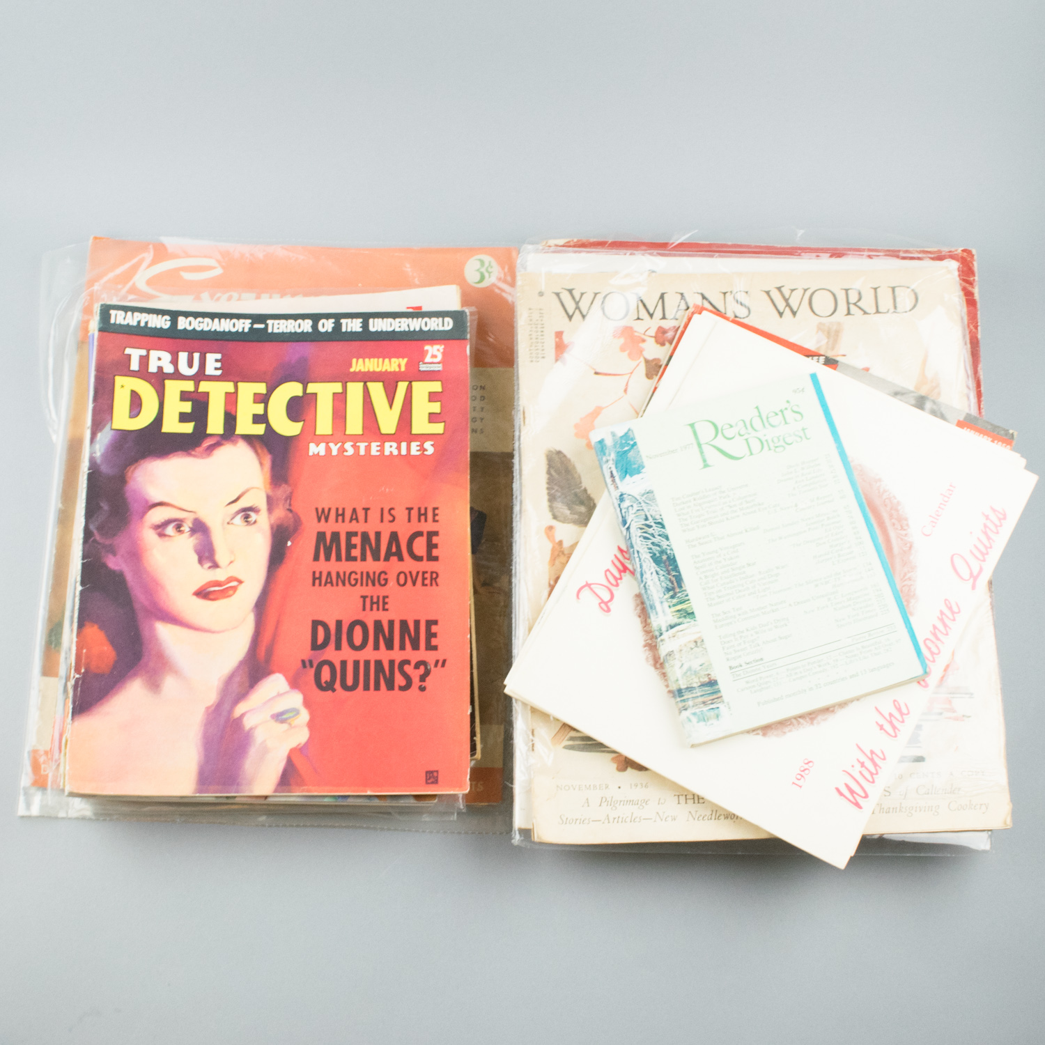 Assortment of Vintage Dionne Quintuplet Ephemera from 1930s-1970s