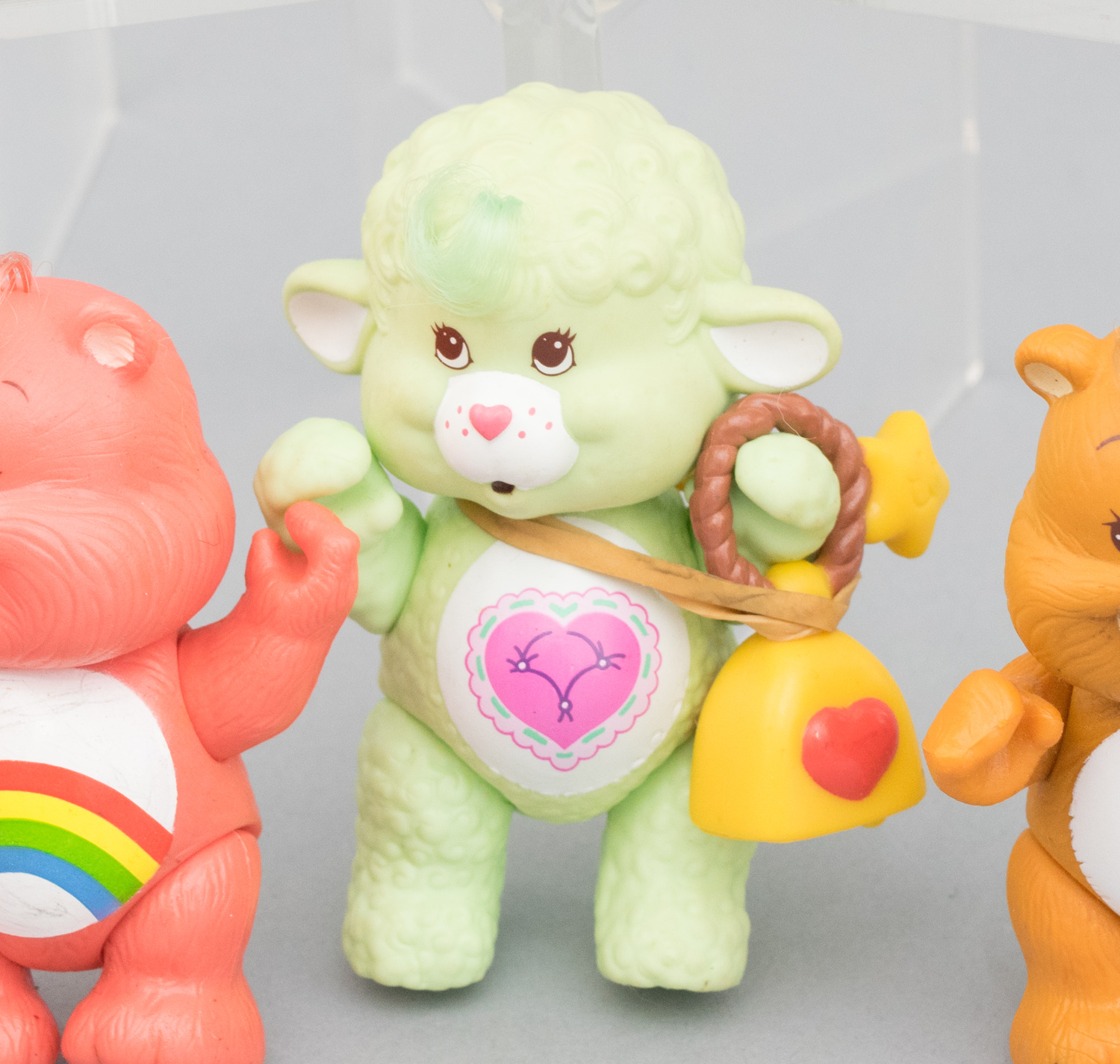 Dozens of Vintage Care Bears Posable Figurines and Cloud Car