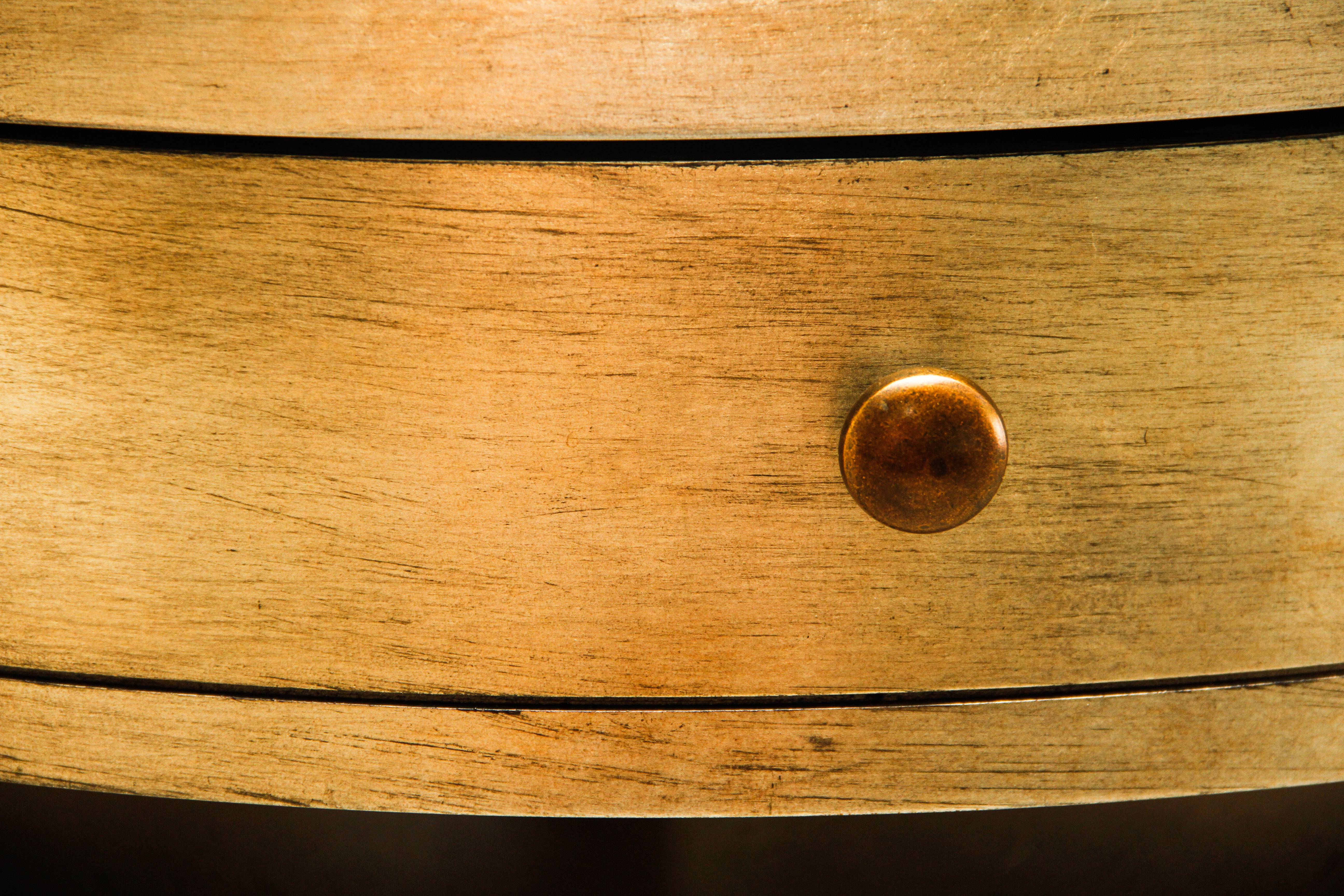 Pair of Contemporary Round Metallic End Tables