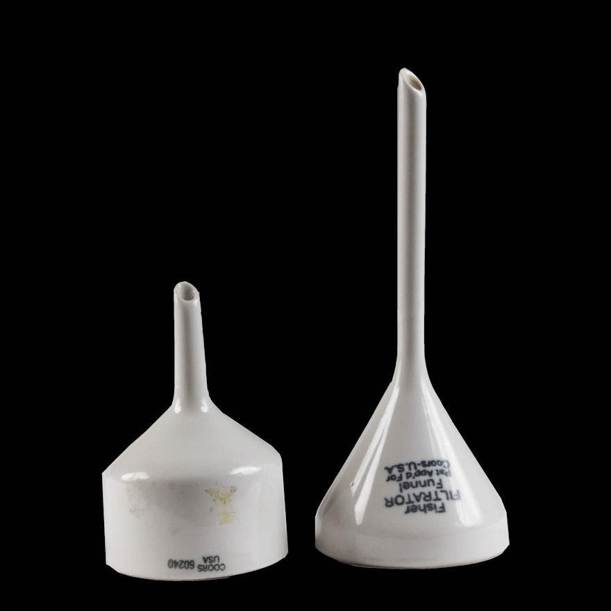 Coors and Fisher Filtrator Funnels