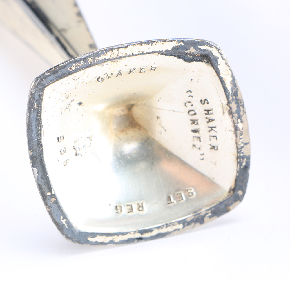 Antique Pewter Astor Poole Salt and Pepper Shakers in the "Cortez" Pattern