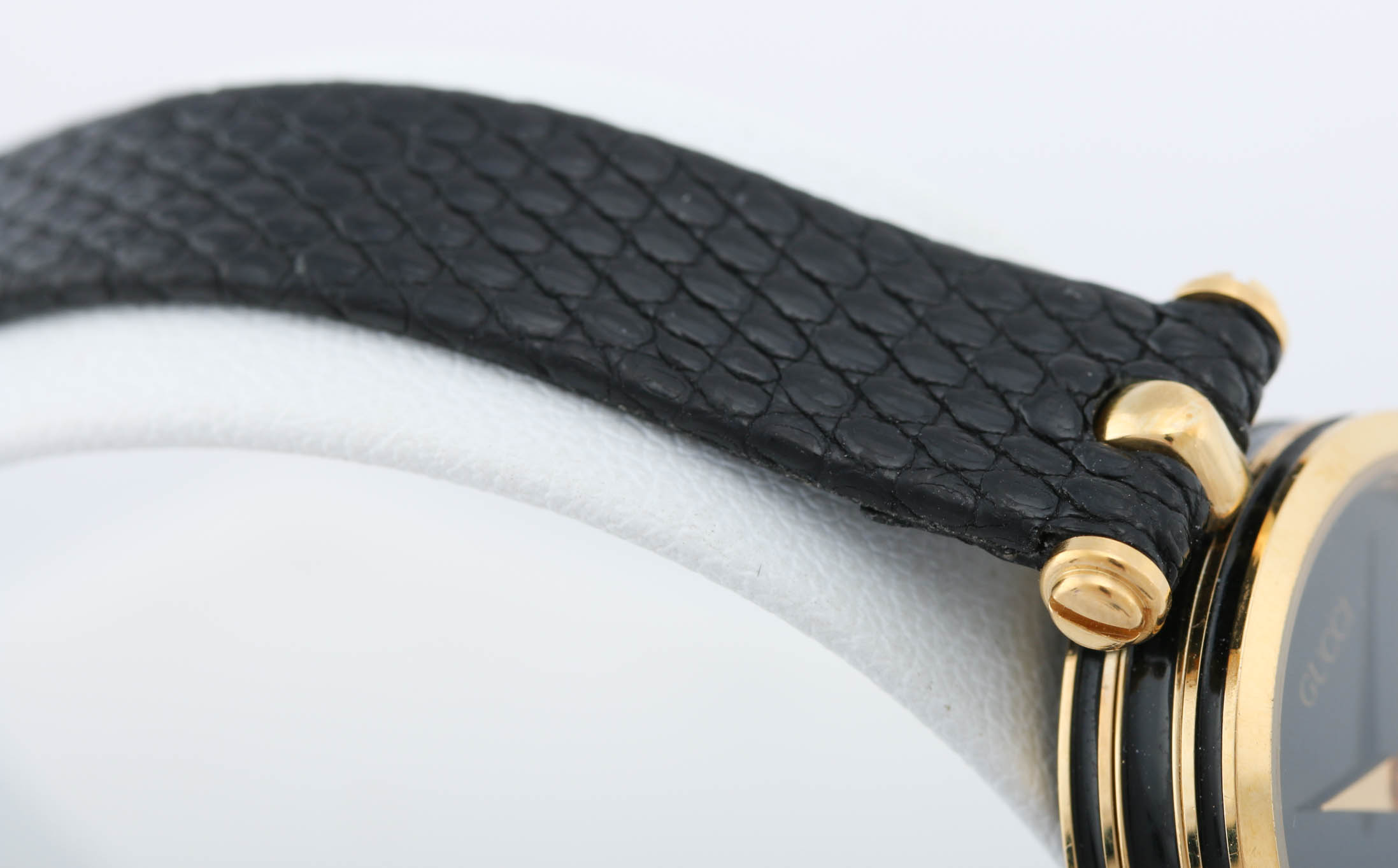 Gucci Black and Gold Tone Analog Watch