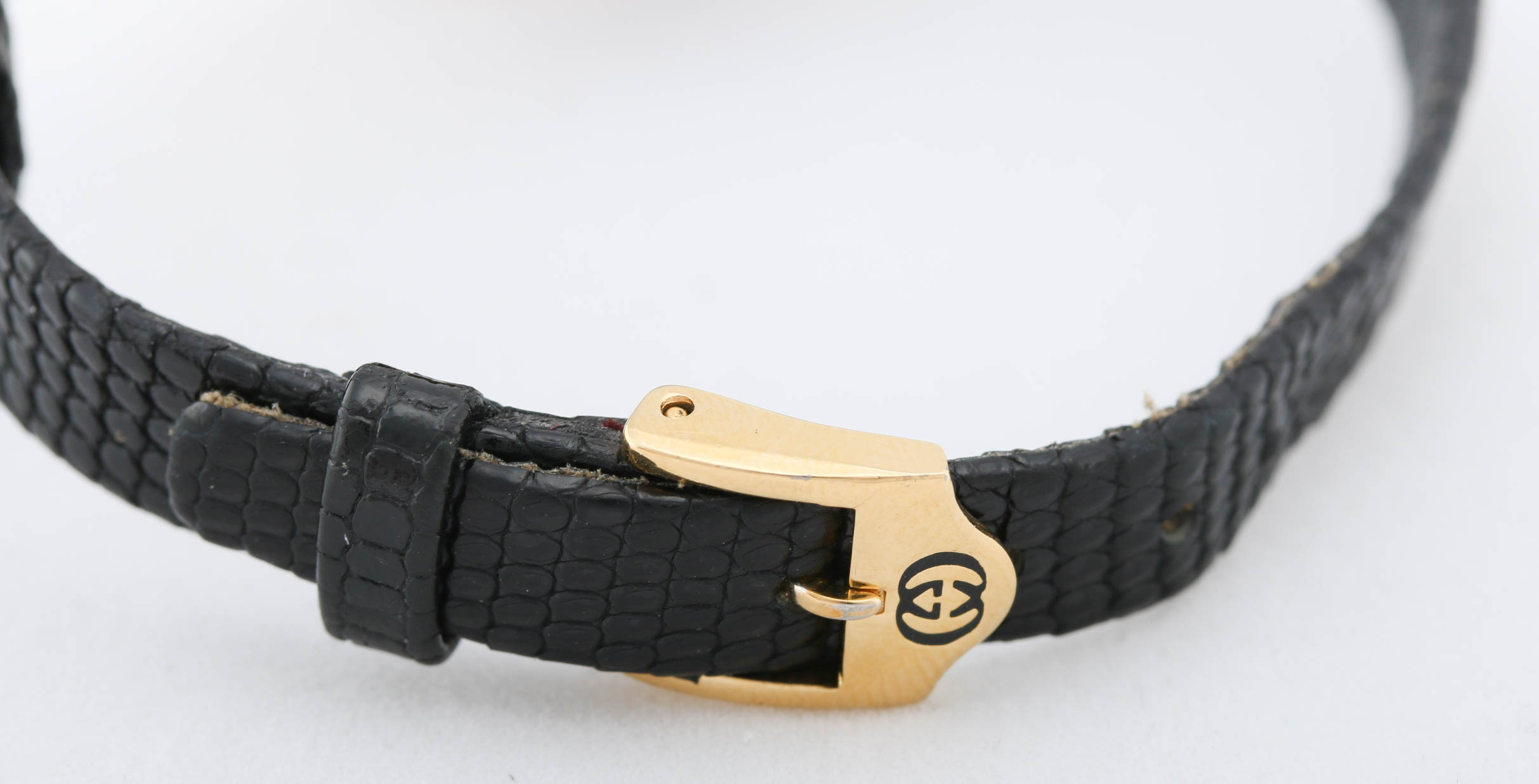 Gucci Black and Gold Tone Analog Watch