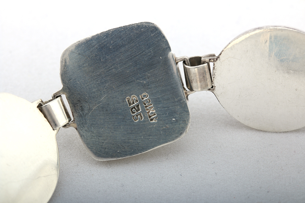 Sterling Silver Stone Demi Parure Including Asch Grossbardt