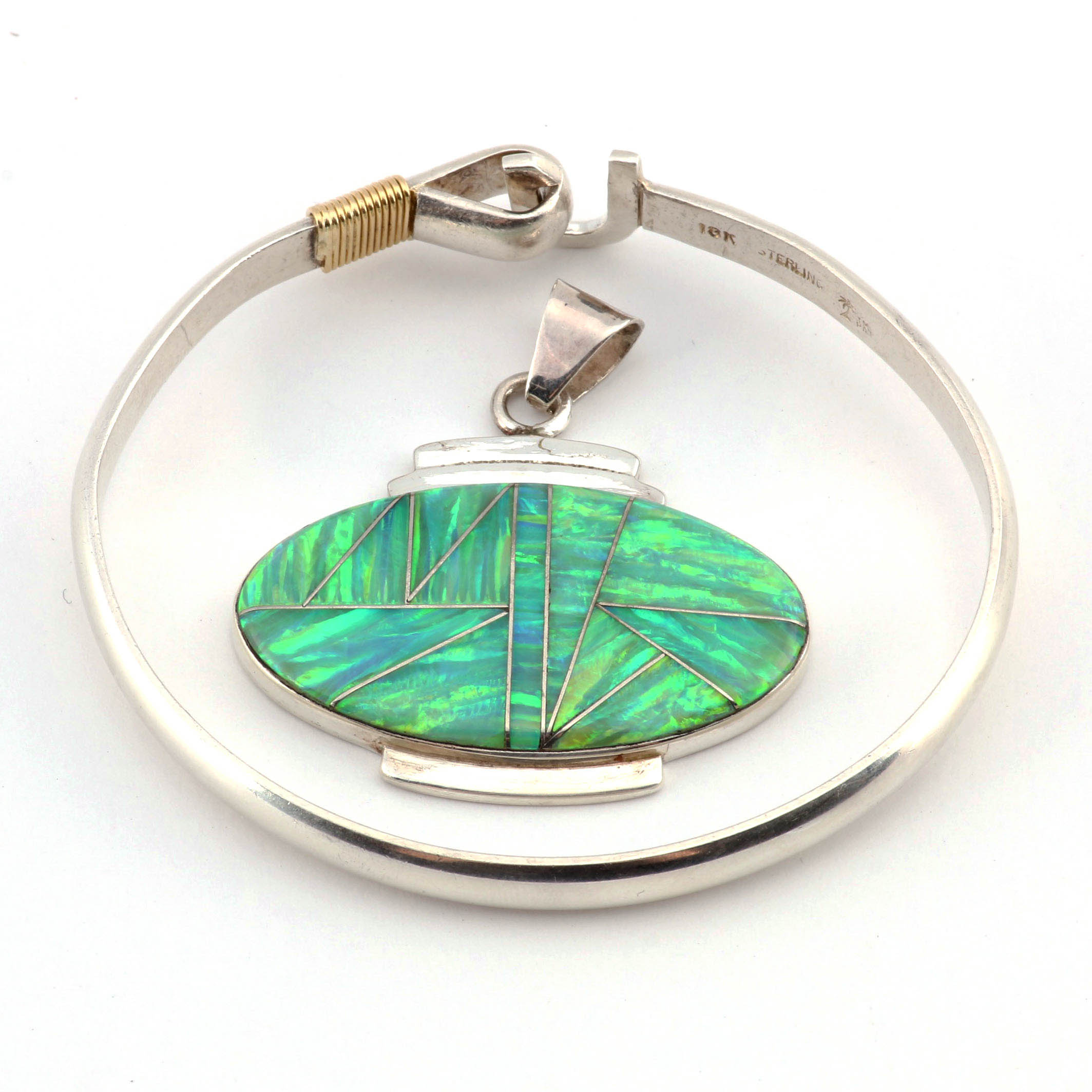 Sterling Silver Bangle and Pendant