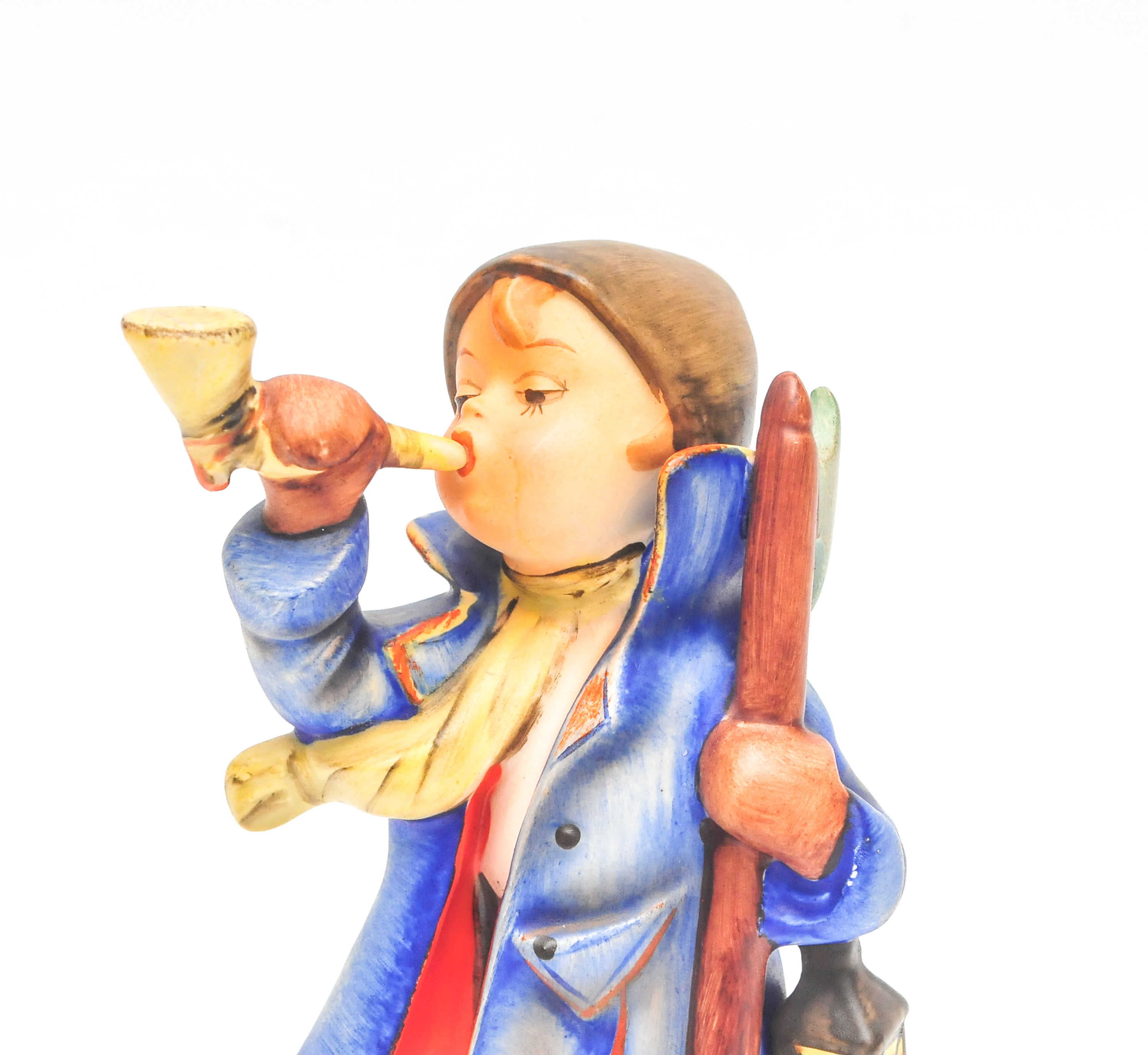 Little Hummel Figurine of Boy Blowing Horn