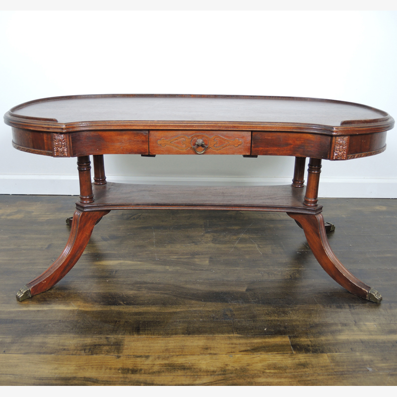Duncan Phyfe Style Mahogany Coffee Table