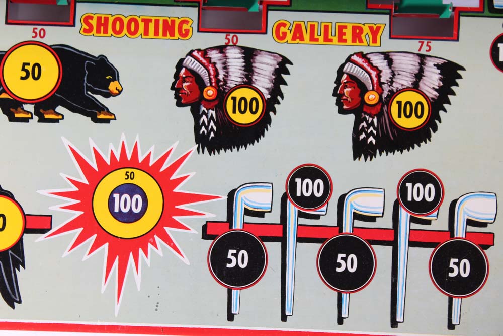 Vintage Knockdown Target Shooting Gallery