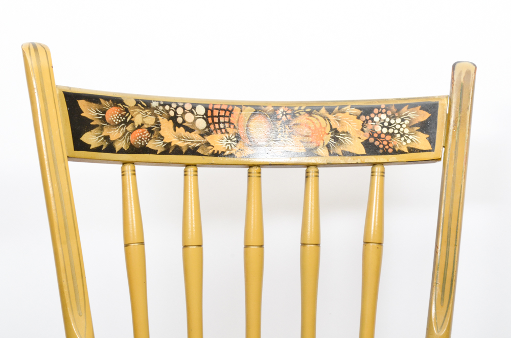 Yellow Painted Hitchcock Side Chair