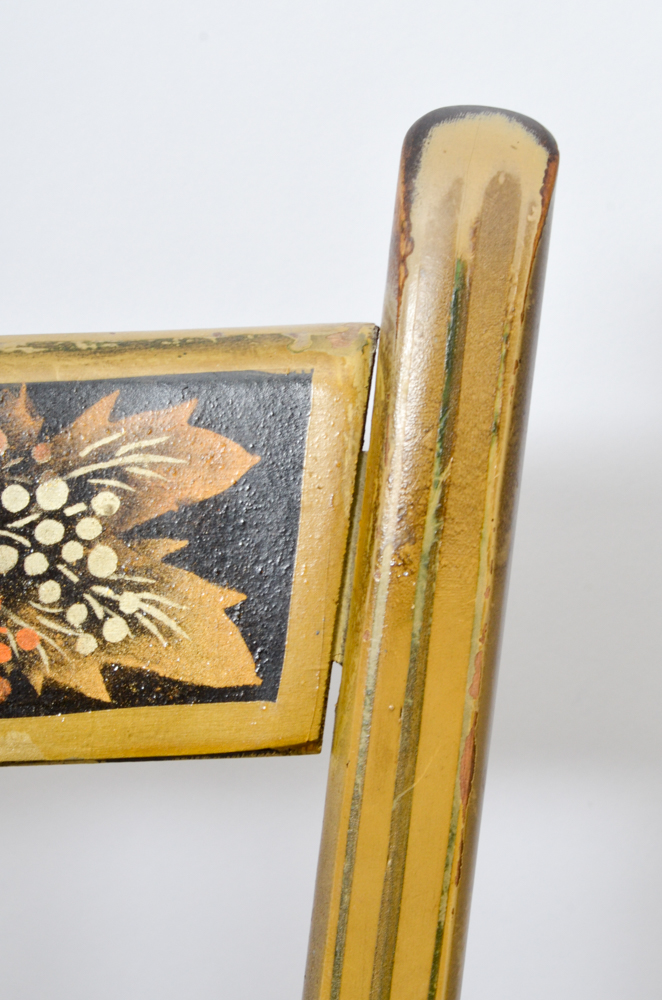 Yellow Painted Hitchcock Side Chair