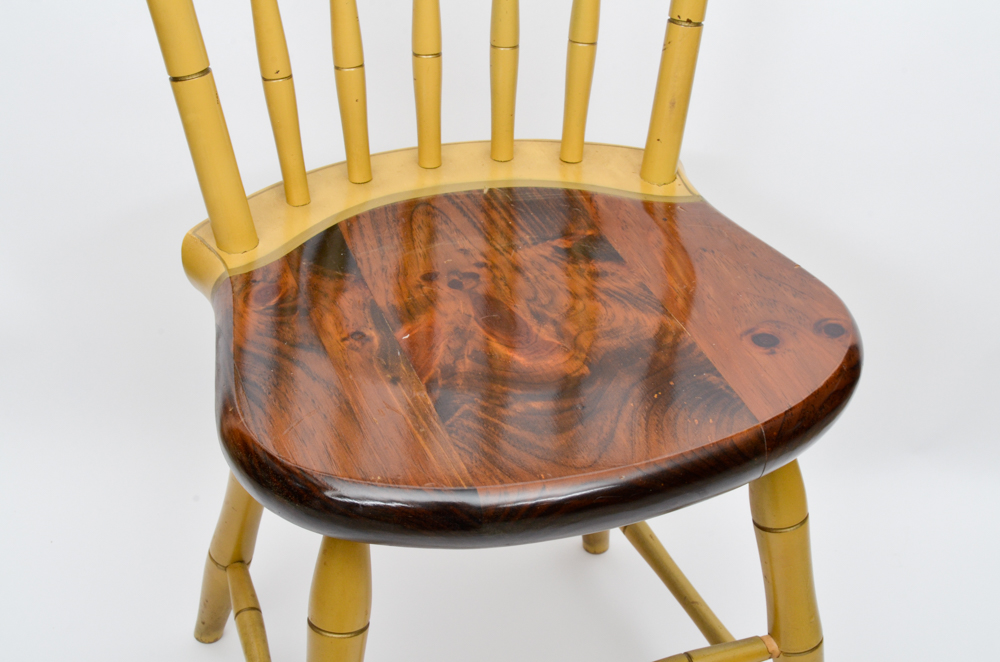 Yellow Painted Hitchcock Side Chair