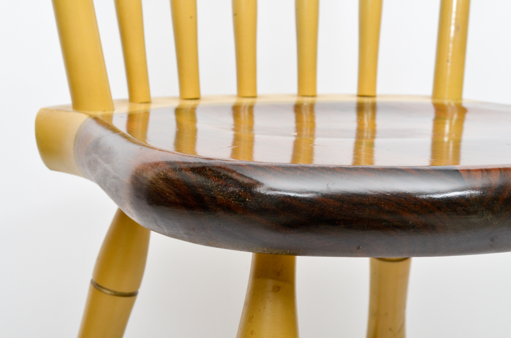 Yellow Painted Hitchcock Side Chair