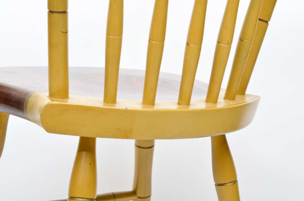 Yellow Painted Hitchcock Side Chair