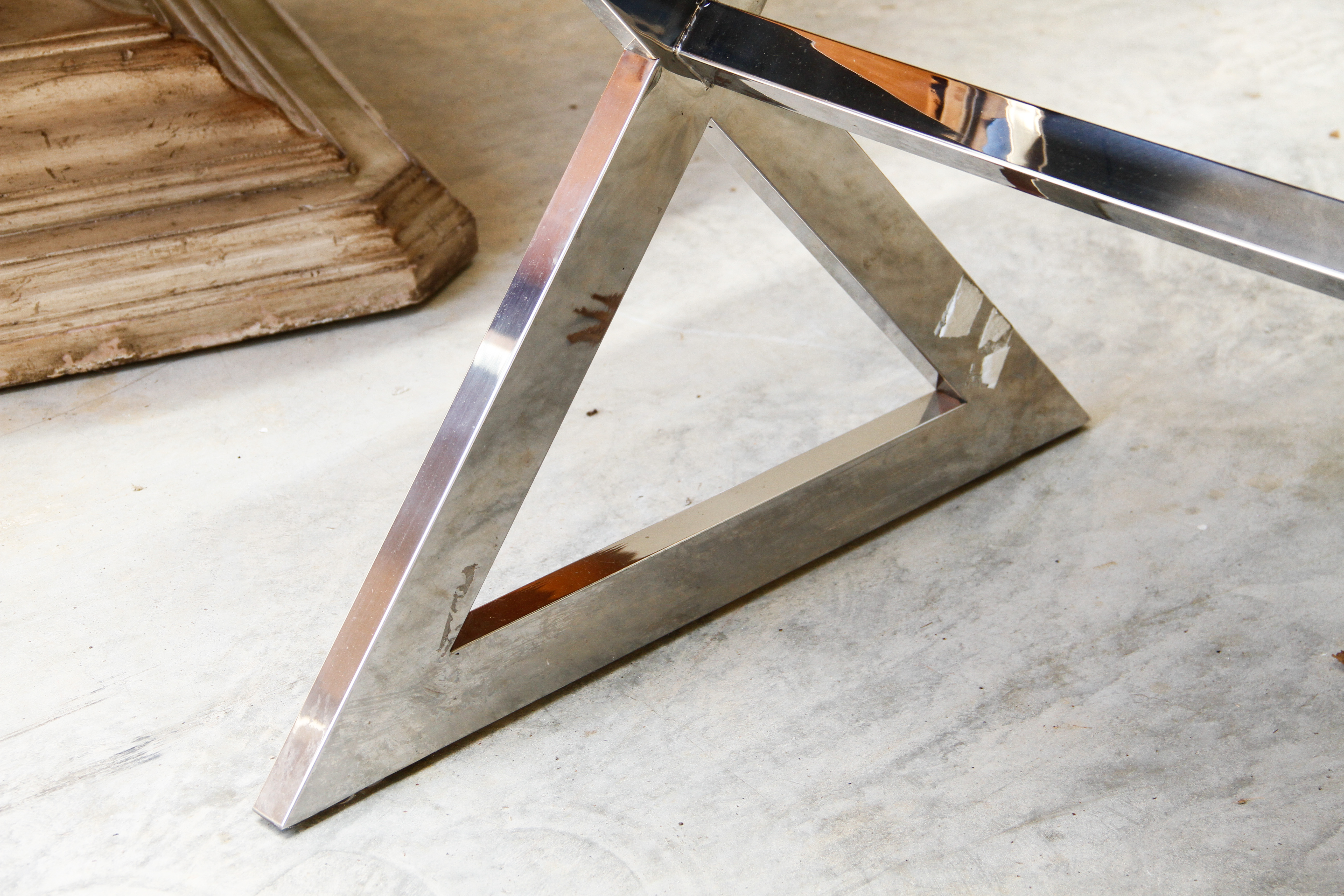 Contemporary Black and Silver-Tone Desk