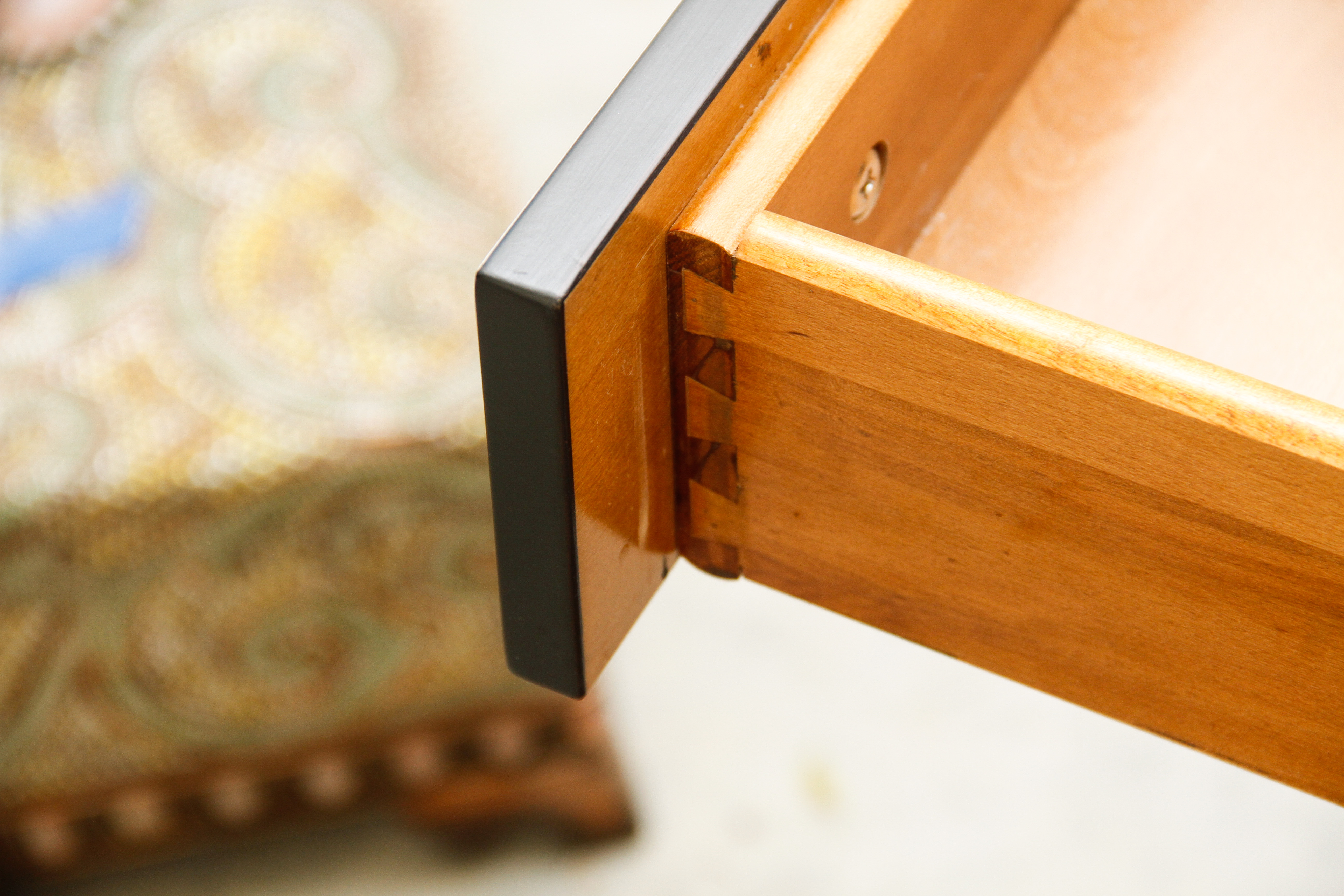 Contemporary Black and Silver-Tone Desk