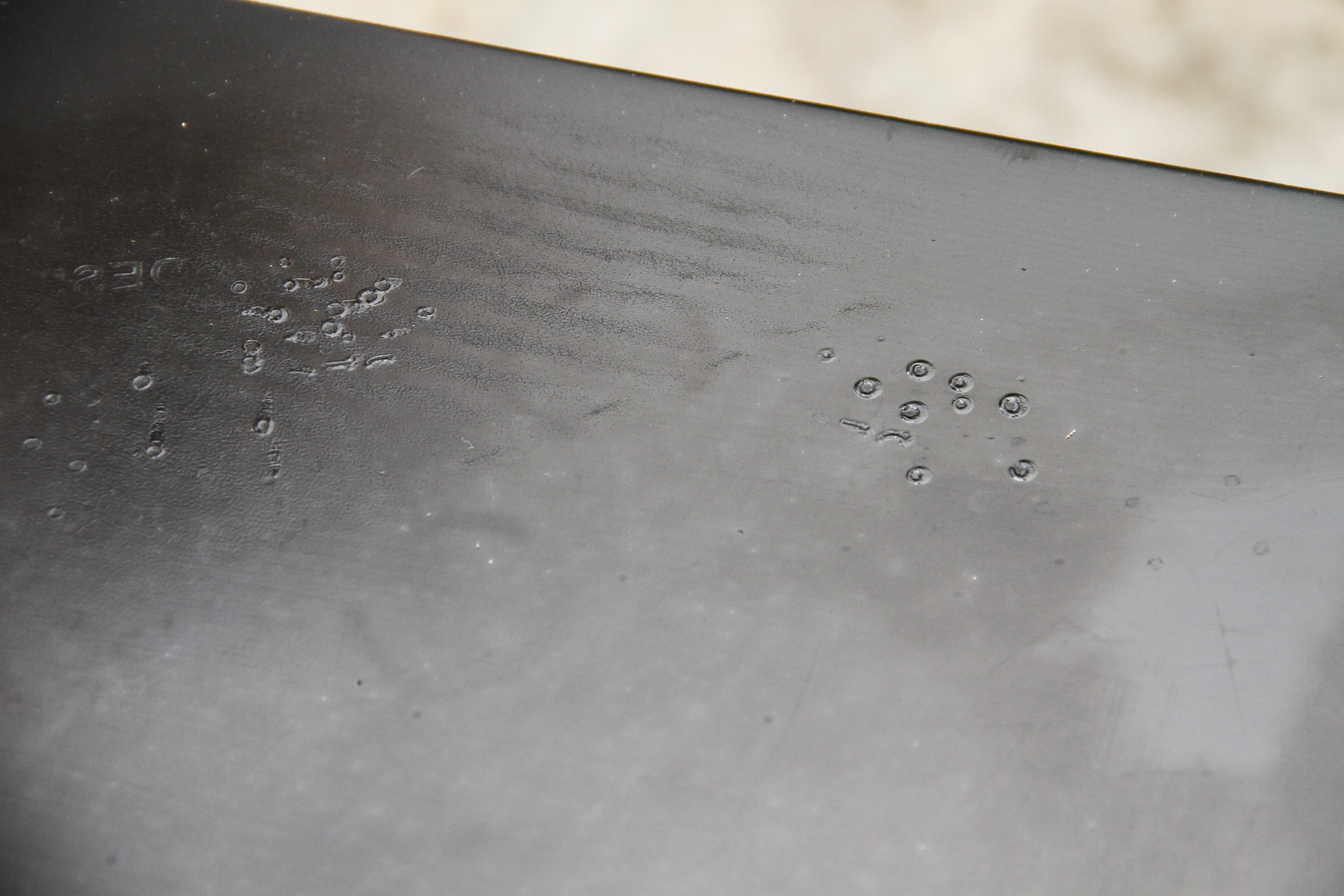 Contemporary Black and Silver-Tone Desk