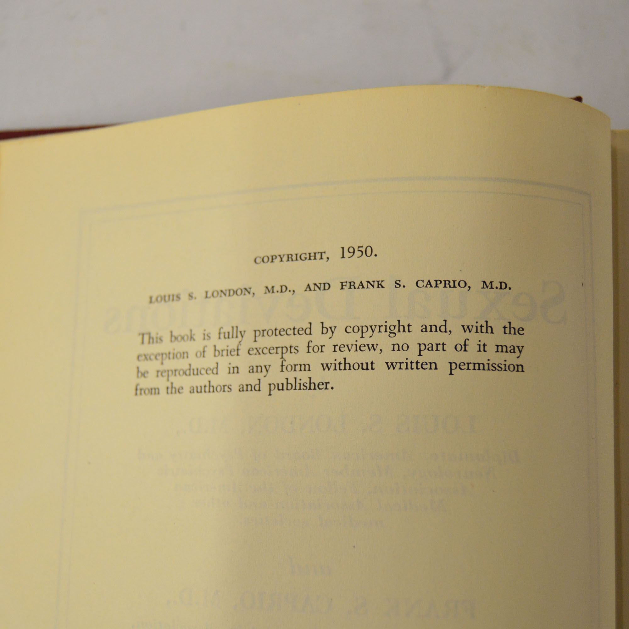 Sexual Deviations A Psychodynamic Approach by Louis S. London, M.D. and Frank S. Caprio, M.D.