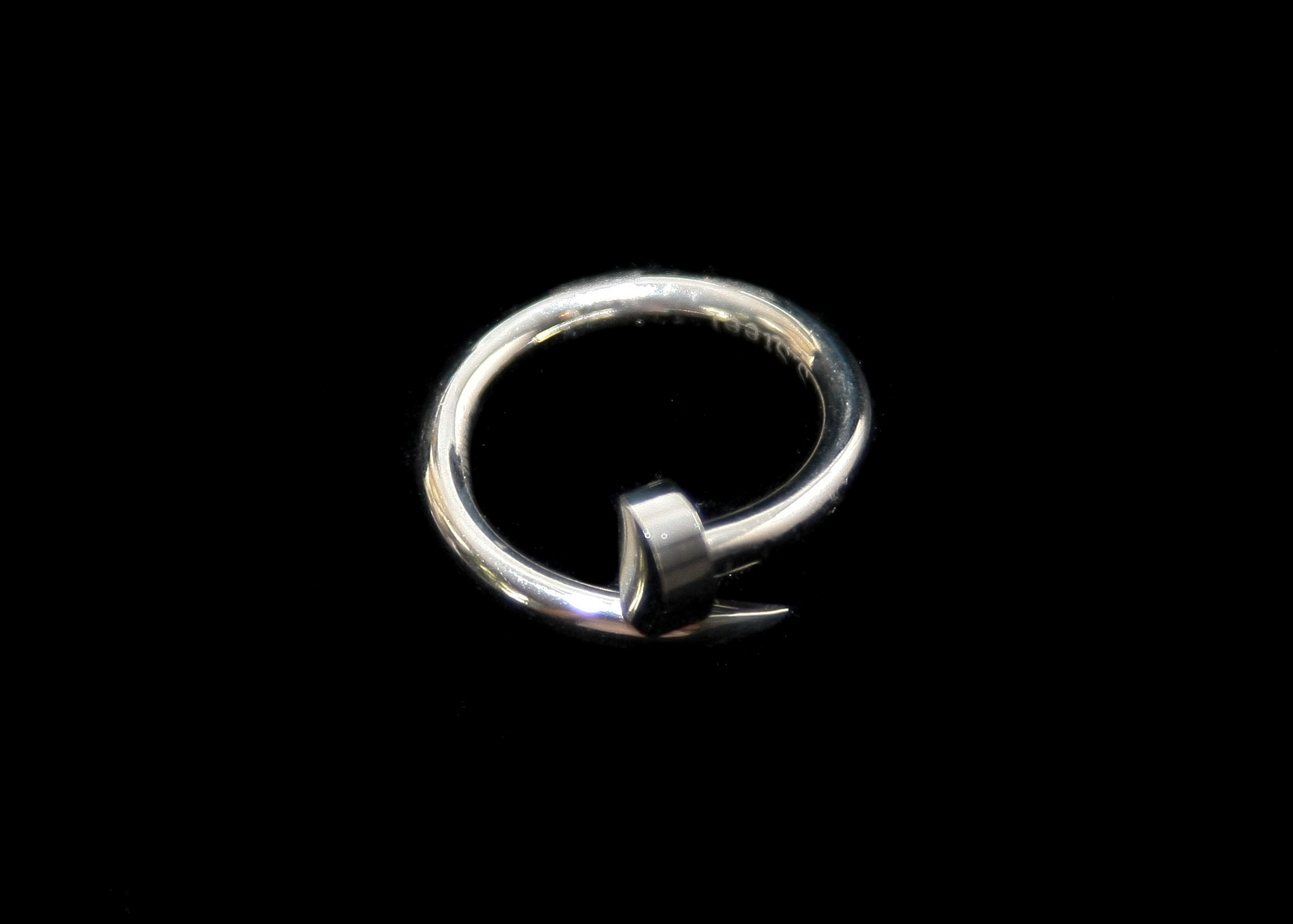 Stainless Steel and Leather Bracelet and Nail Ring