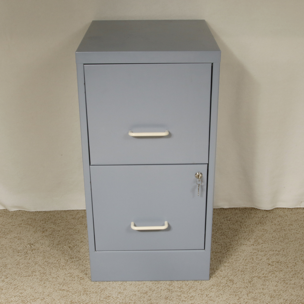 Metal Two Drawer Filing Cabinet