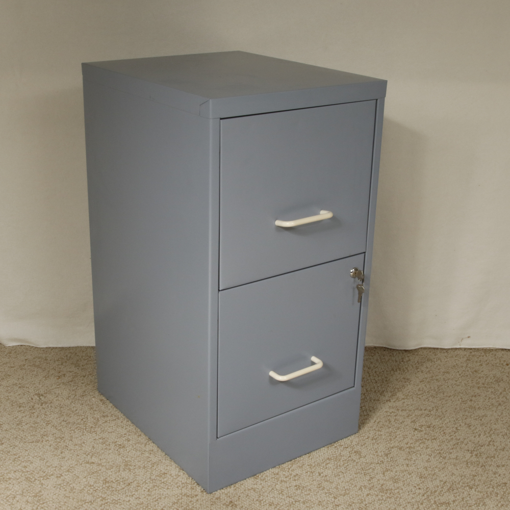 Metal Two Drawer Filing Cabinet