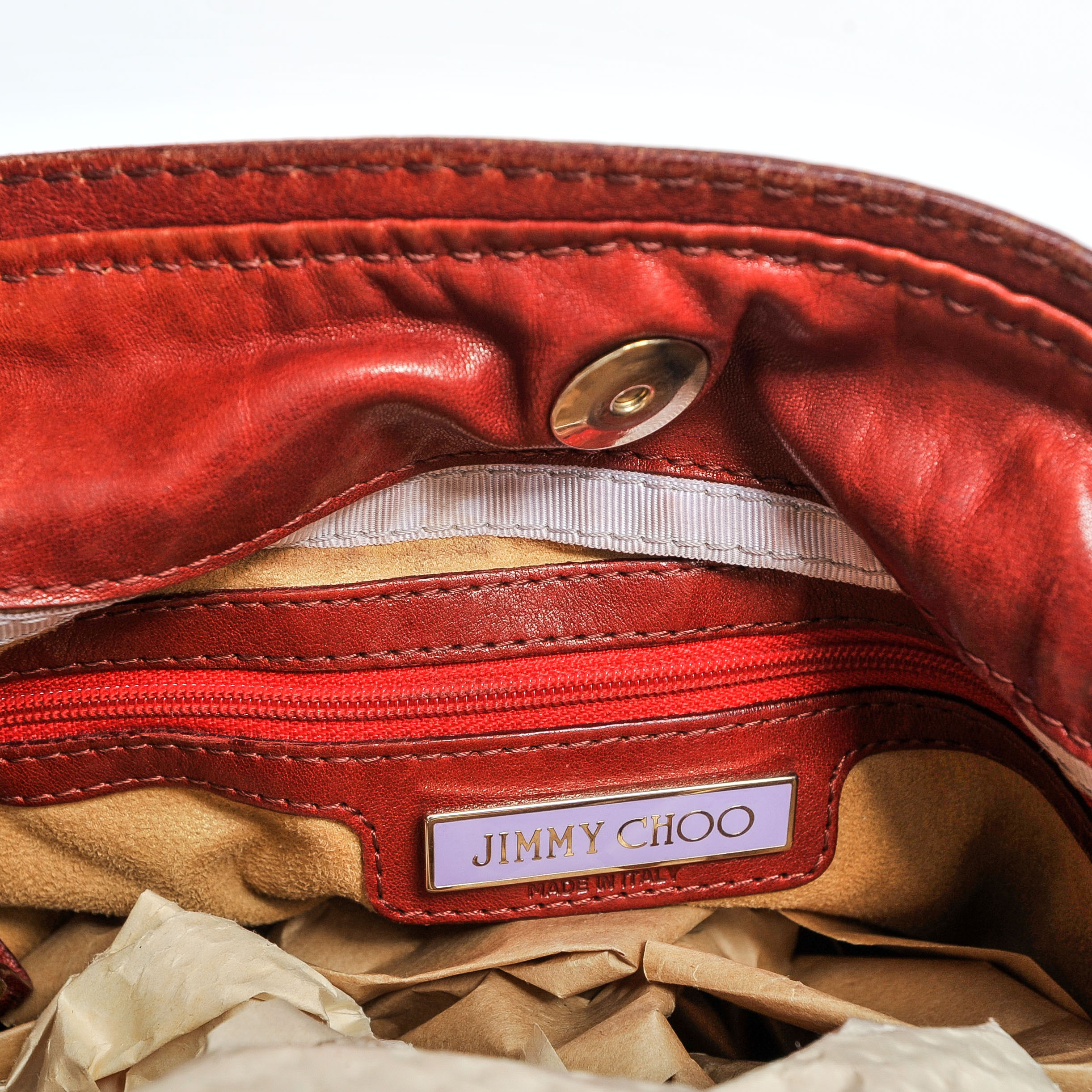 Jimmy Choo Red Leather Handbag
