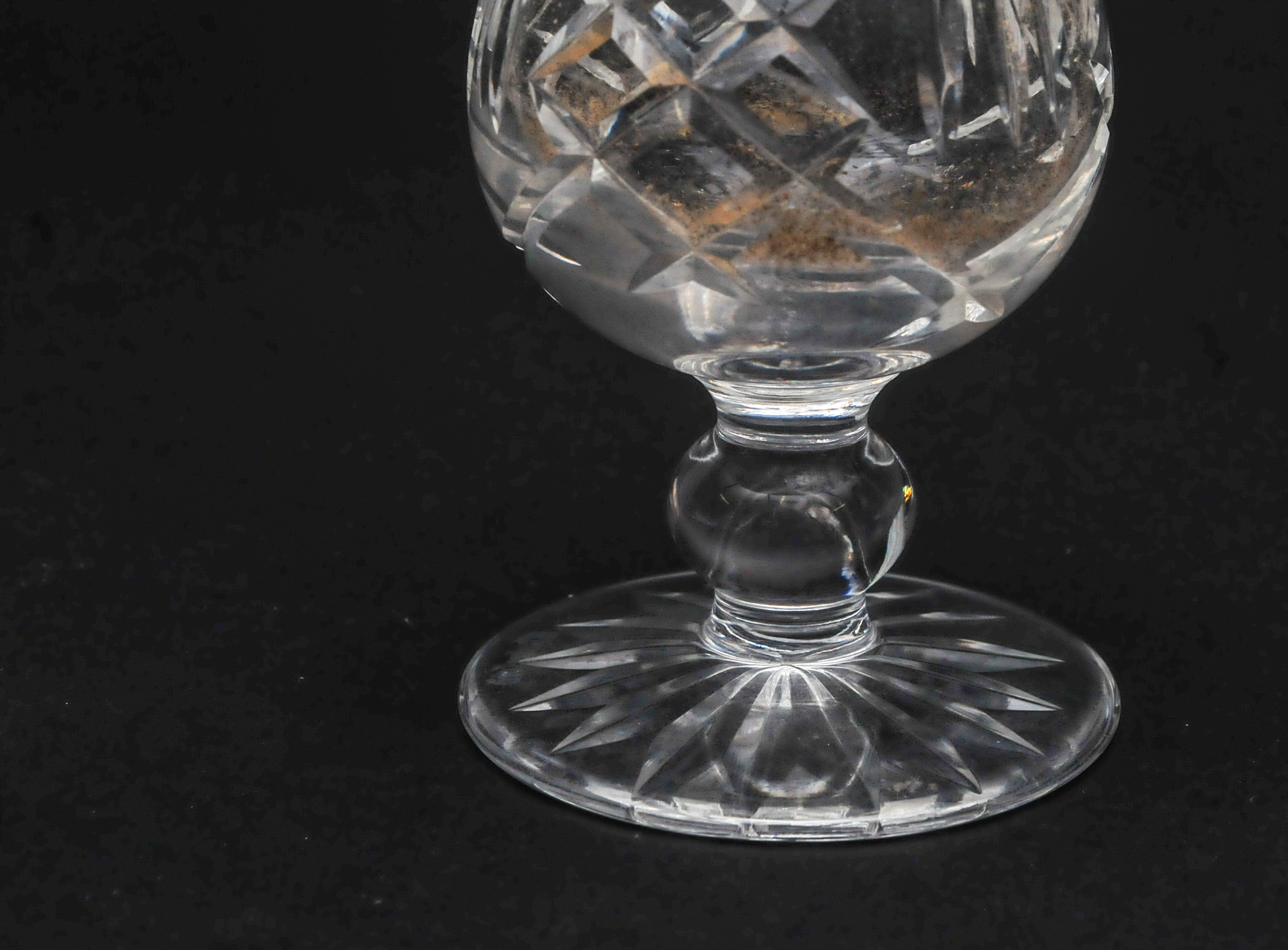 Pair of Waterford Salt and Pepper Shakers with Sterling Tops